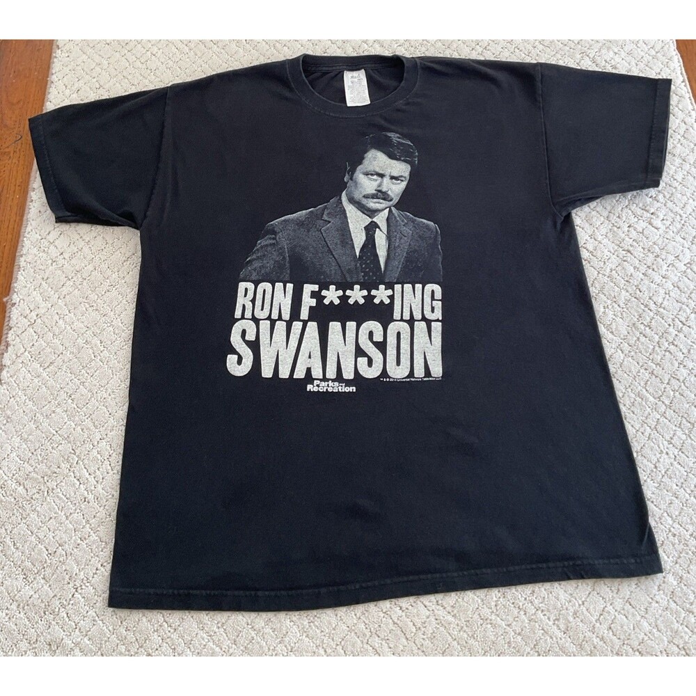 Ron F***ing Swanson Park's and Recreation 2010 T-shirt men’s L America Comedy